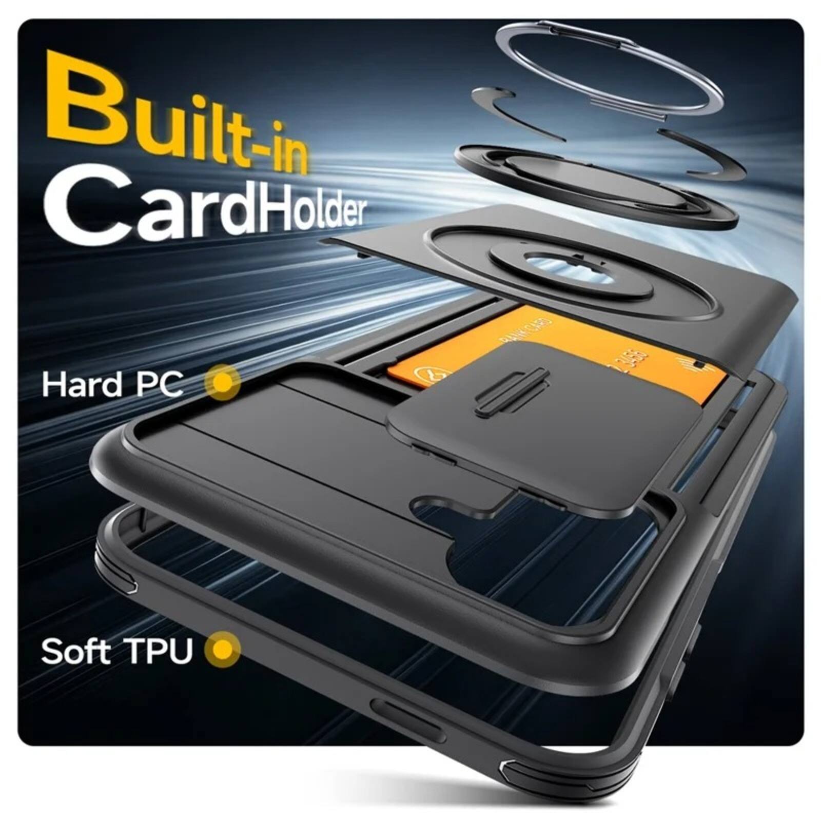 Built-in CardHolder  
Hard PC  
Soft TPU