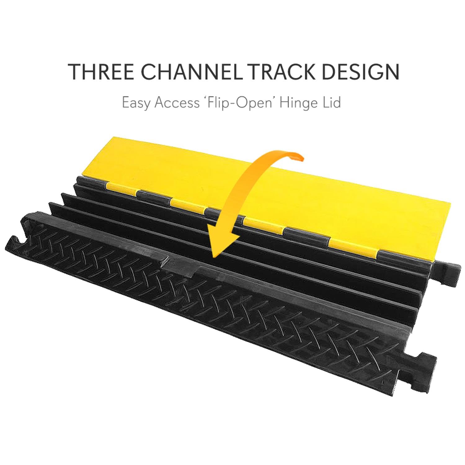 THREE CHANNEL TRACK DESIGN  
Easy Access 'Flip-Open' Hinge Lid