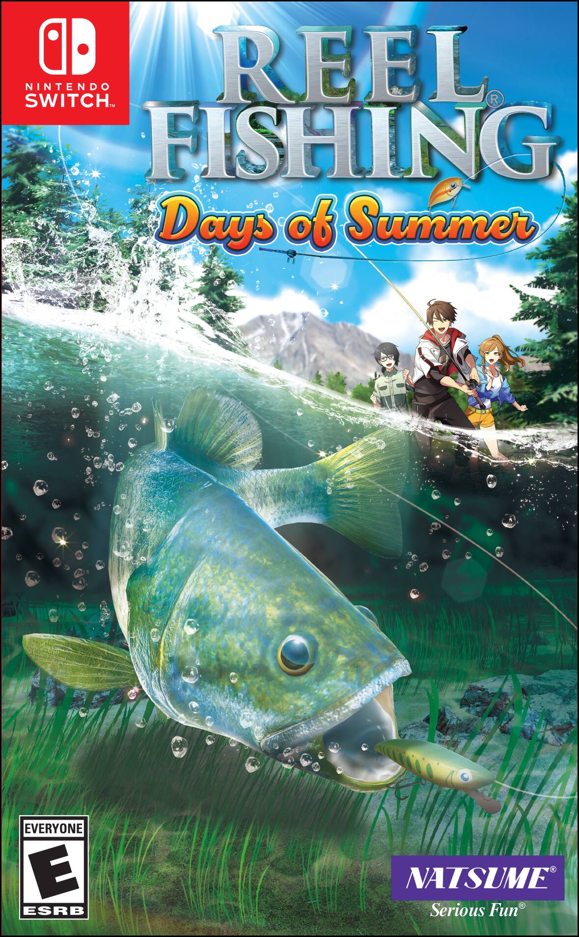 aNintendo Switch game called Reel Fishing Days of Summer. - E (Everyone)