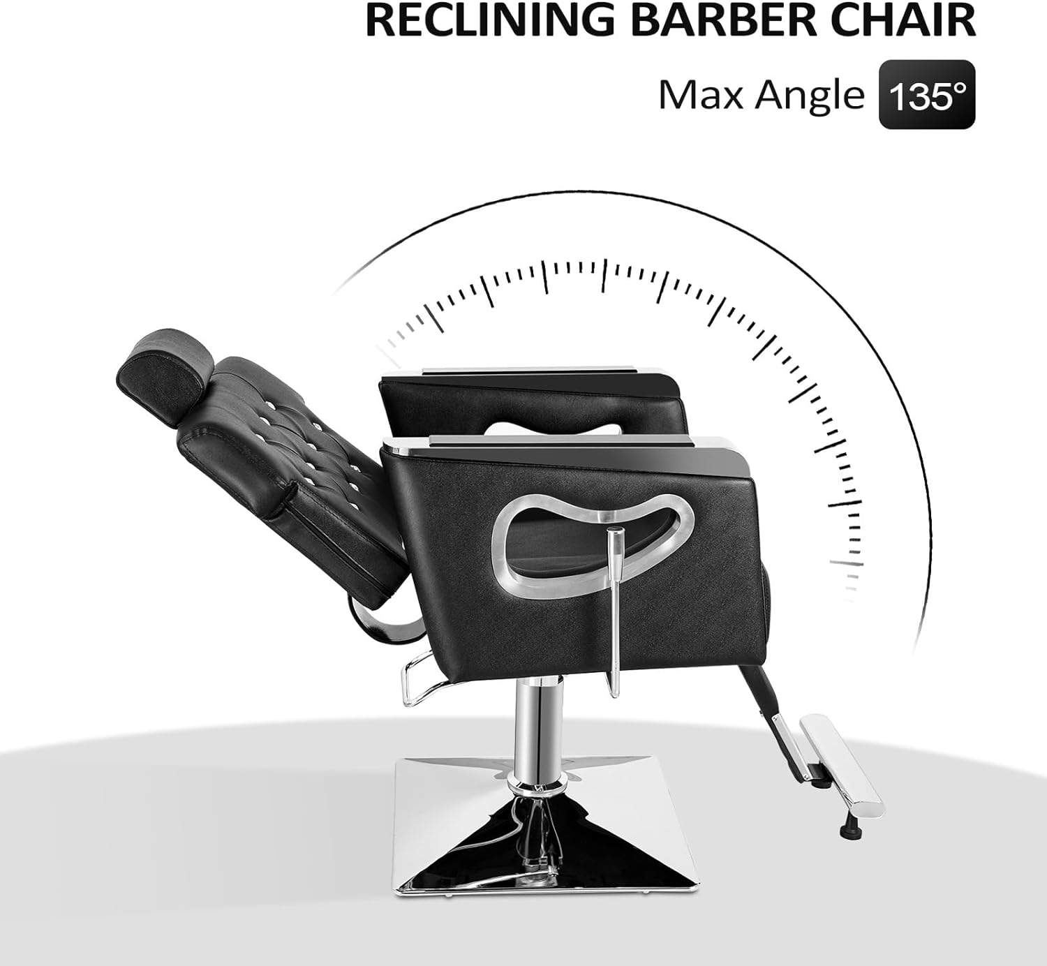 RECLINING BARBER CHAIR  
Max Angle 135°