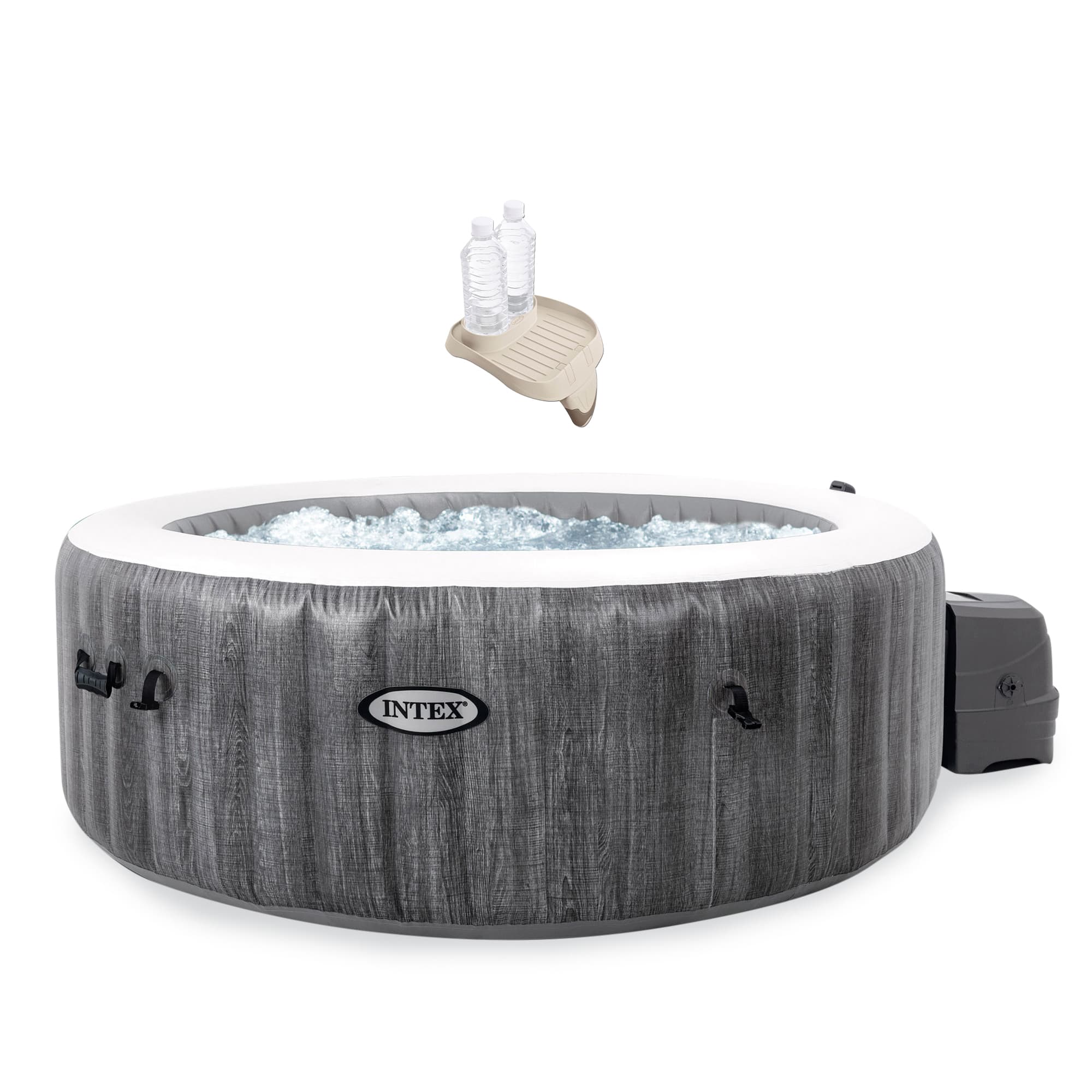 PureSpa Plus Inflatable Hot Tub + Intex PureSpa Tray Accessories (4 Pack) - Gray price history on PriceWatchPro