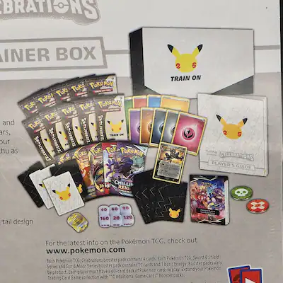 Pokmon TCG 25th Anniversary Celebrations Elite Trainer Box Includes 10 Celebrations Booster Packs, 5 TCG Booster Pack - Best Buy Pokmon TCG 25th Anniversary Celebrations Elite Trainer Box Includes 10 Celebrations Booster Packs, 5 TCG Booster Pack - Best Buy