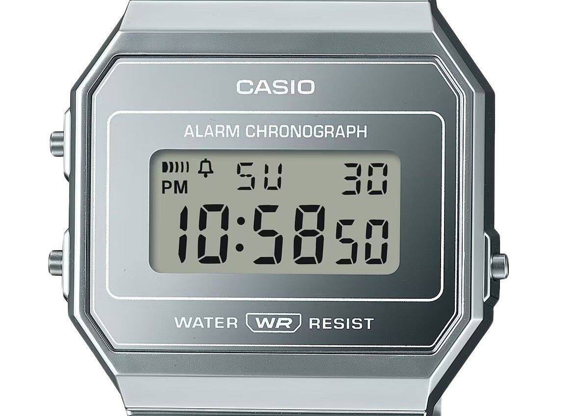 CASIO  
ALARM CHRONOGRAPH  
PM 50 30  
10:58:50  
WATER WR RESIST