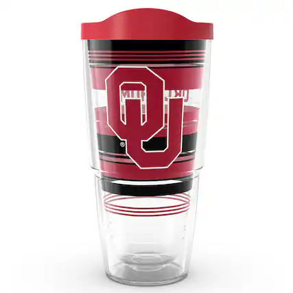 Front. Tervis - Oklahoma Sooners 24oz. Hype Stripe Classic Tumbler - Multicolor.