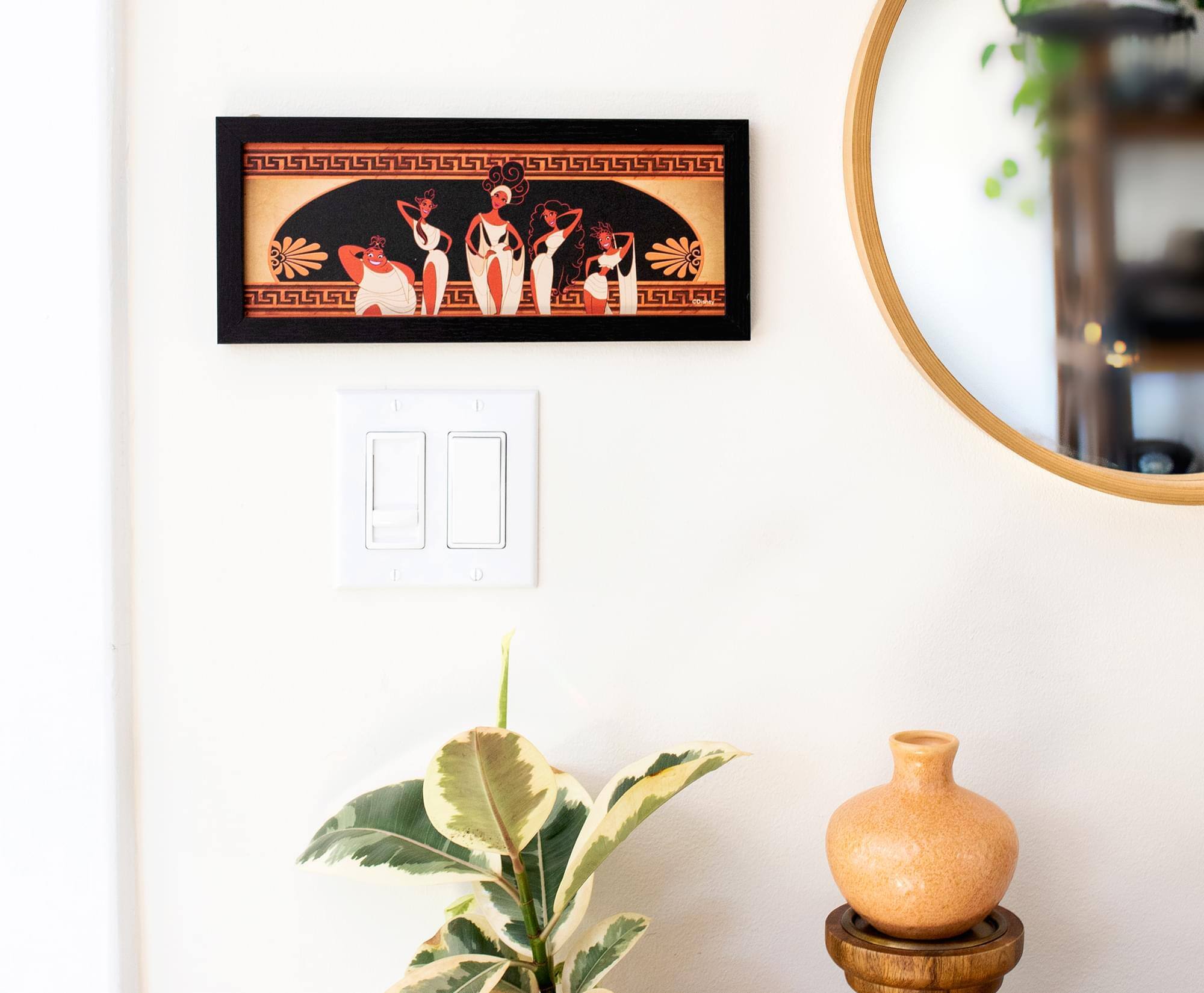 Alt View 10. Disney - Disney Hercules "Muses Pose" Hanging Sign Gel Coat Framed Wall Art - Brown.