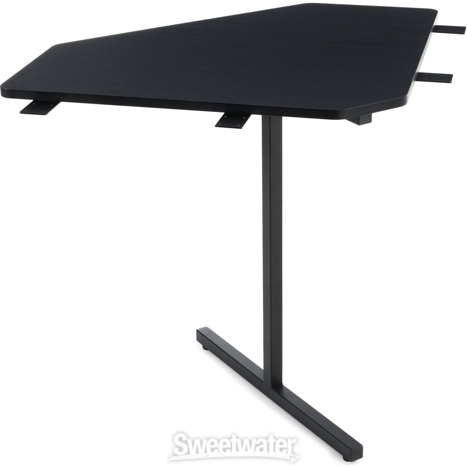 Alt View 1. Gator Frameworks - Content Creator Furniture Series Desk Set with Main Desk, Corner Section, and 12U Studio Rack Table.