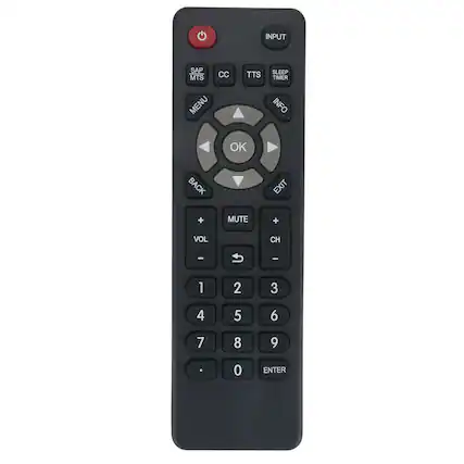 INPUT SAP MTS cC TTS SLEEP TIMER MENU INFO OK BACK EXIT + MUTE + VOL CH I - 1 2 3 4 5 6 7 8 9 . 0 ENTER