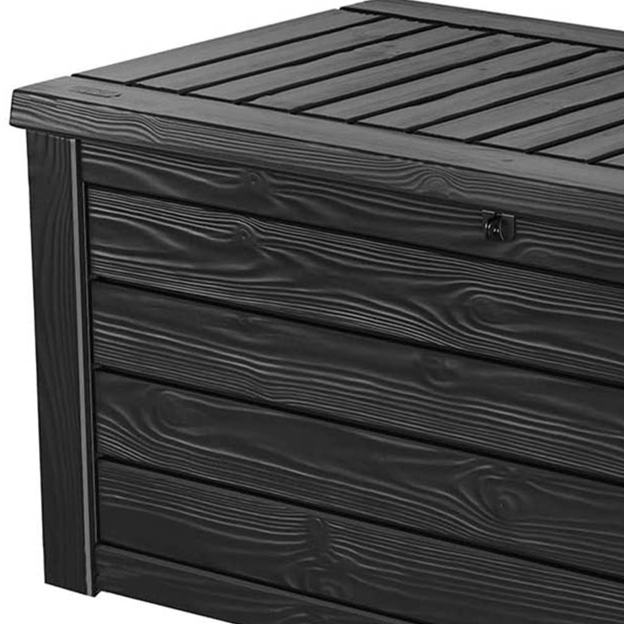 Alt View 7. Keter - Keter Westwood Outdoor 150 Gal Deck Storage Box for Yard Tools, Grey (2 Pack) - Dark Gray.