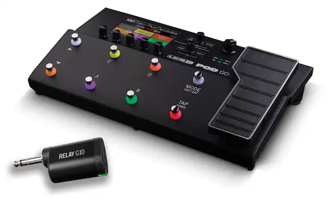 16D TWO-PLUS Decades
LINE 6 POD GO
PARAMETRIC EQ
Parametric
Parametric
Amp Voice
Amp Voice
MODE EDIT/EXIT
EDIT/EXIT MODE
TAP TUNER
GO
EXP 1
EXP 2
VOL
WAN
RELAY G10