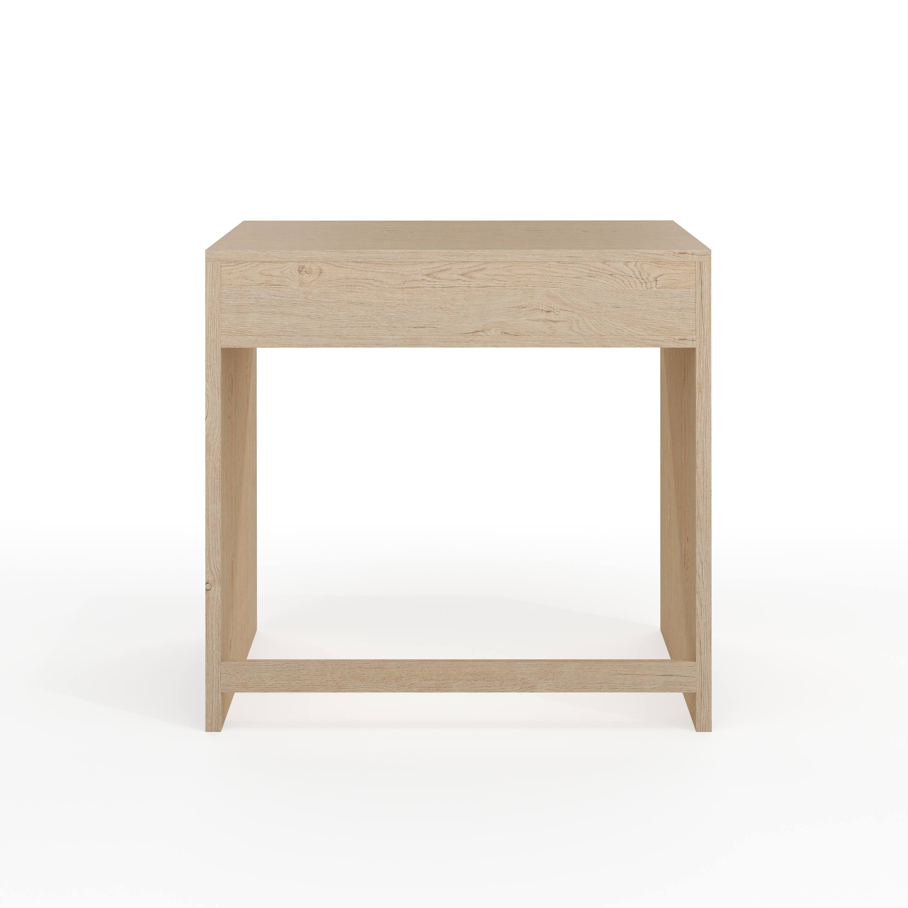 Alt View 7. Martha Stewart - Kayden Home Office Modular Desk with Drawer - Light Natural Frame/Brushed Gold Hardware.