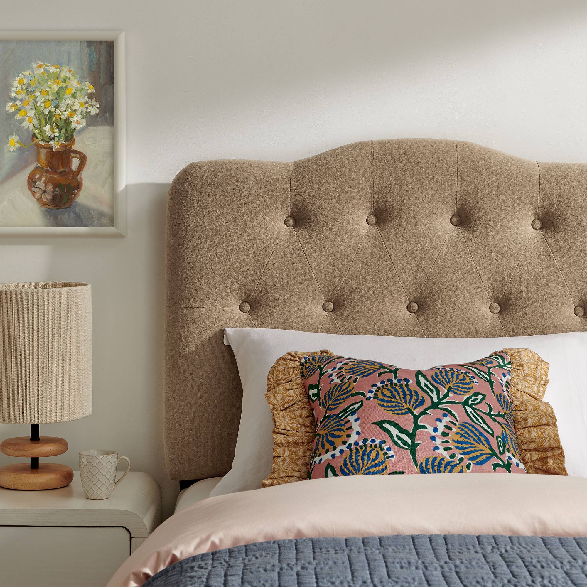Alt View 1. Modway - Annabel Upholstered Headboard by Modway - Almond.