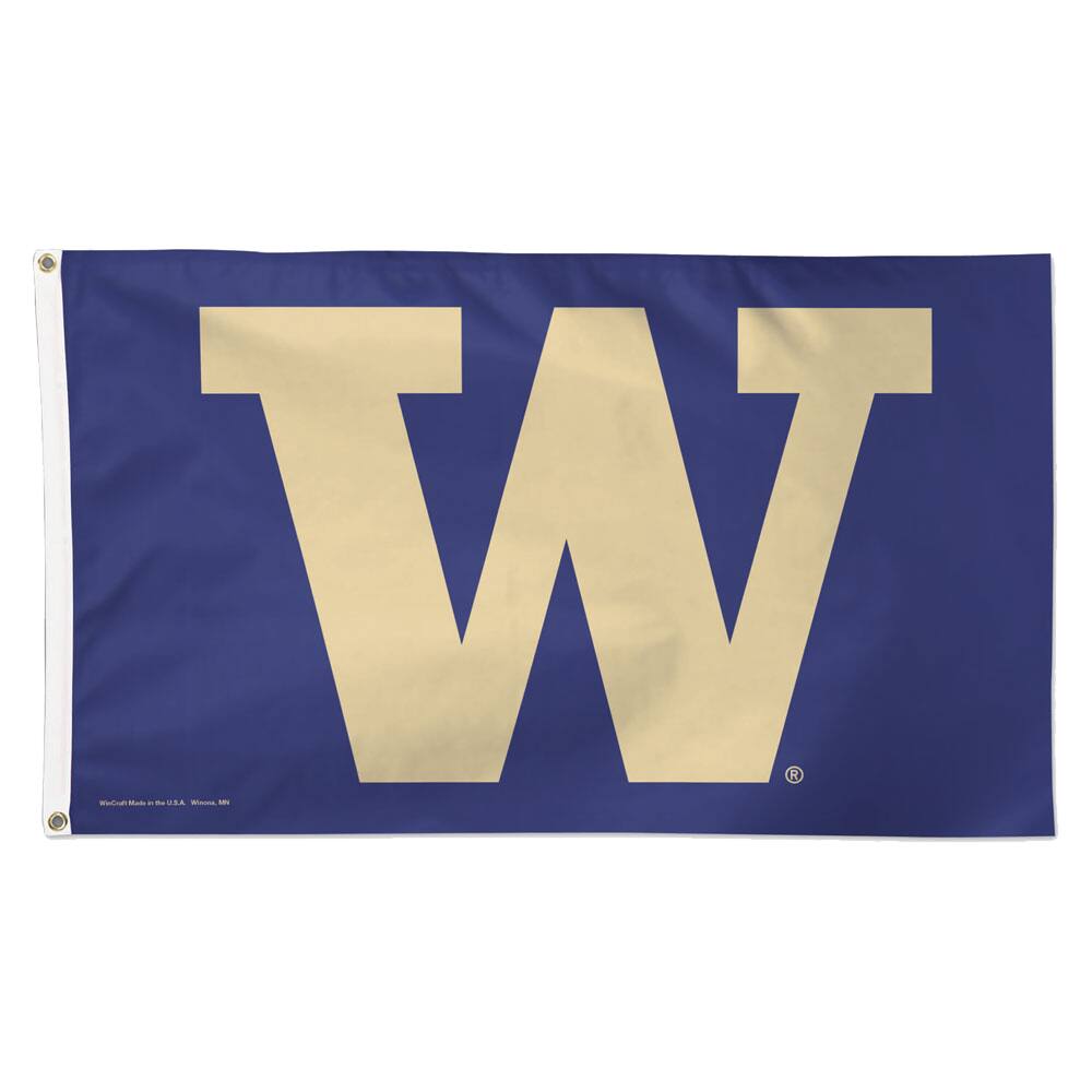 Front. WinCraft - Washington Huskies Deluxe 3' x 5' One-Sided Flag - Multicolor.