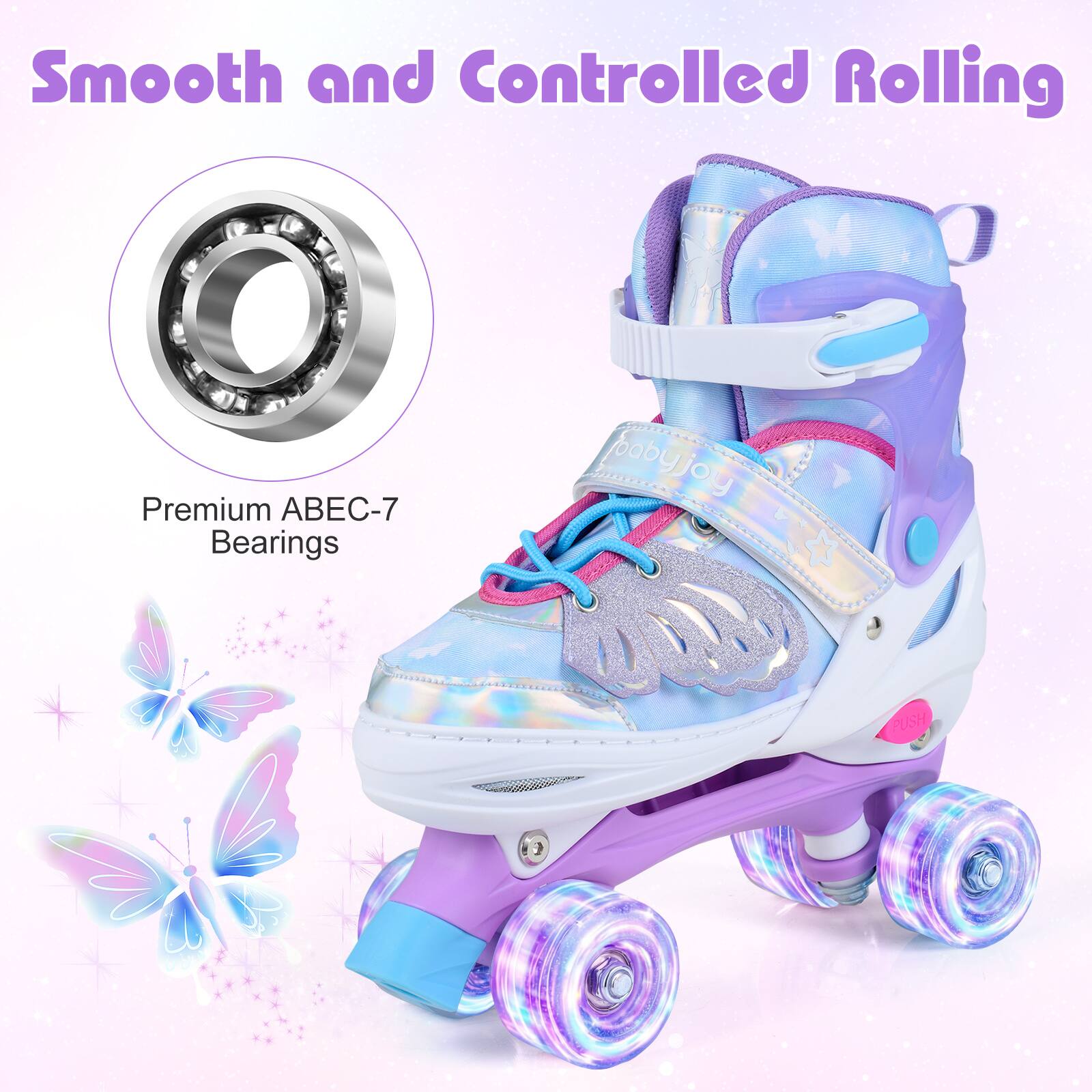 Smooth and Controlled Rolling

Premium ABEC-7 Bearings