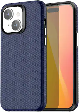 Entronix - iPhone 14 Case - Rugged Shockproof Anti-Slip Cover for Maximum Protection - Navy
