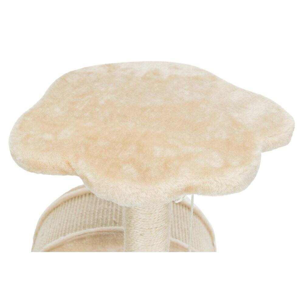 Alt View 4. TRIXIE - Vitoria Plush & Sisal 17" Cat Scratching Post with Platform, Beige - Beige.