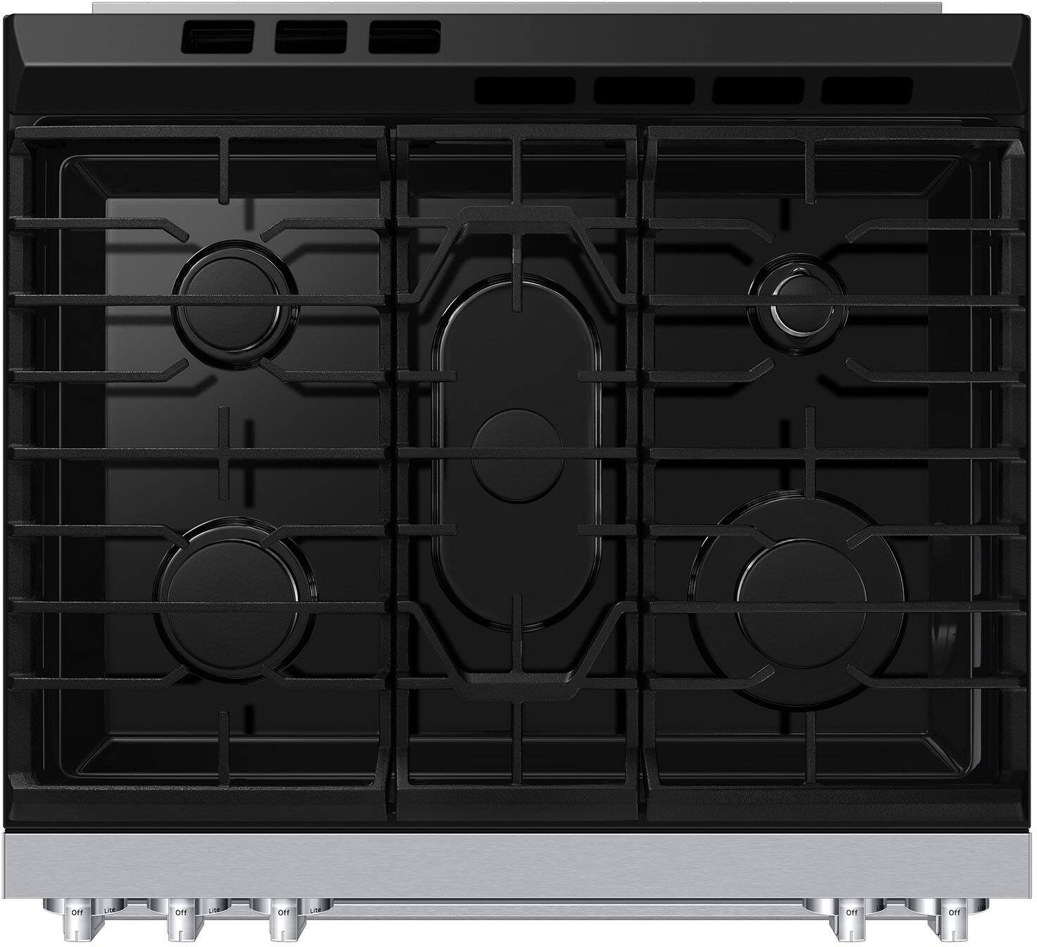 Alt View 20. Samsung - 6.0 cu. ft. Bespoke Smart Slide-In Gas Range  with No-Preheat Air Fry Max - Stainless Steel.