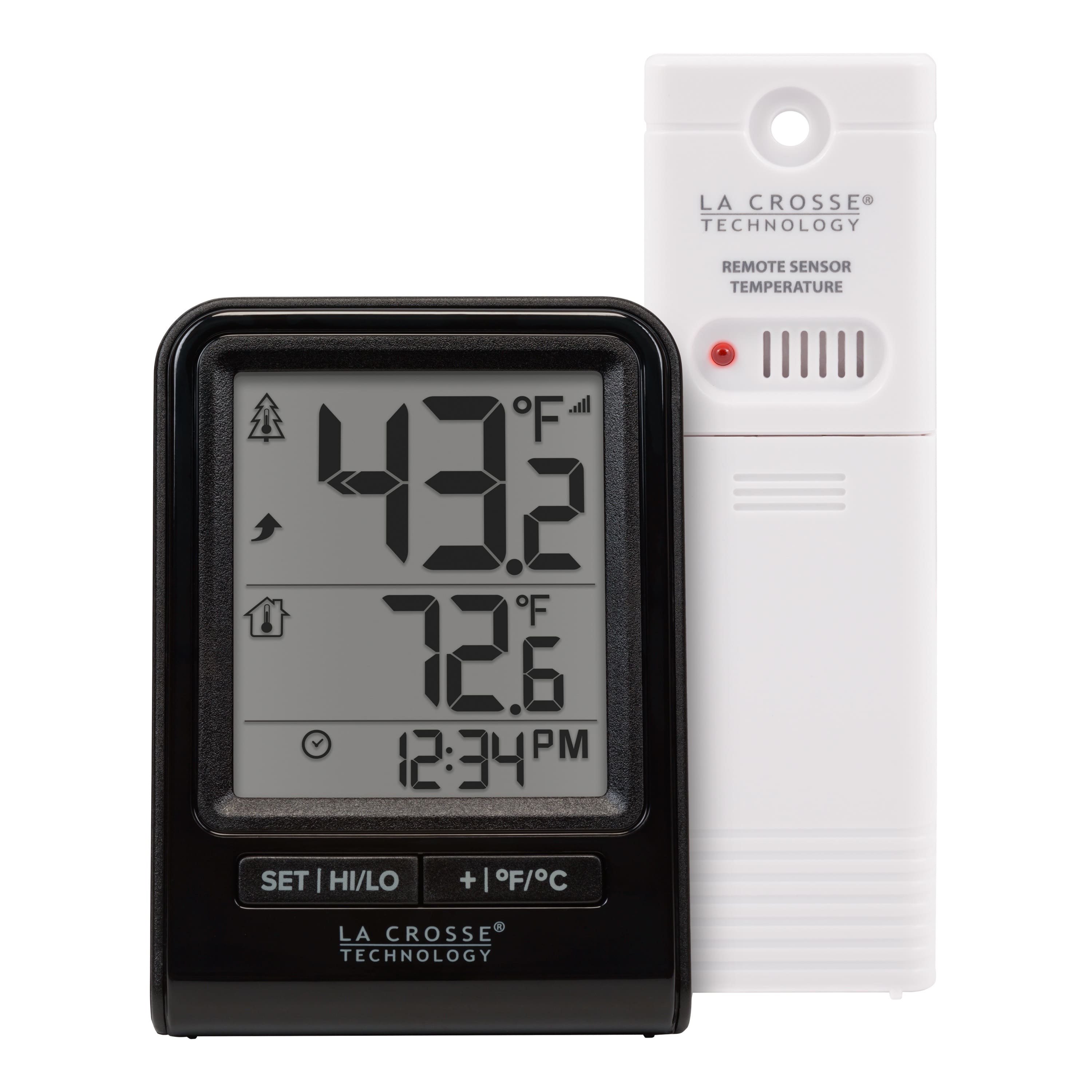 La Crosse Technology - Battery Operated Wireless Digital Thermometer - Black