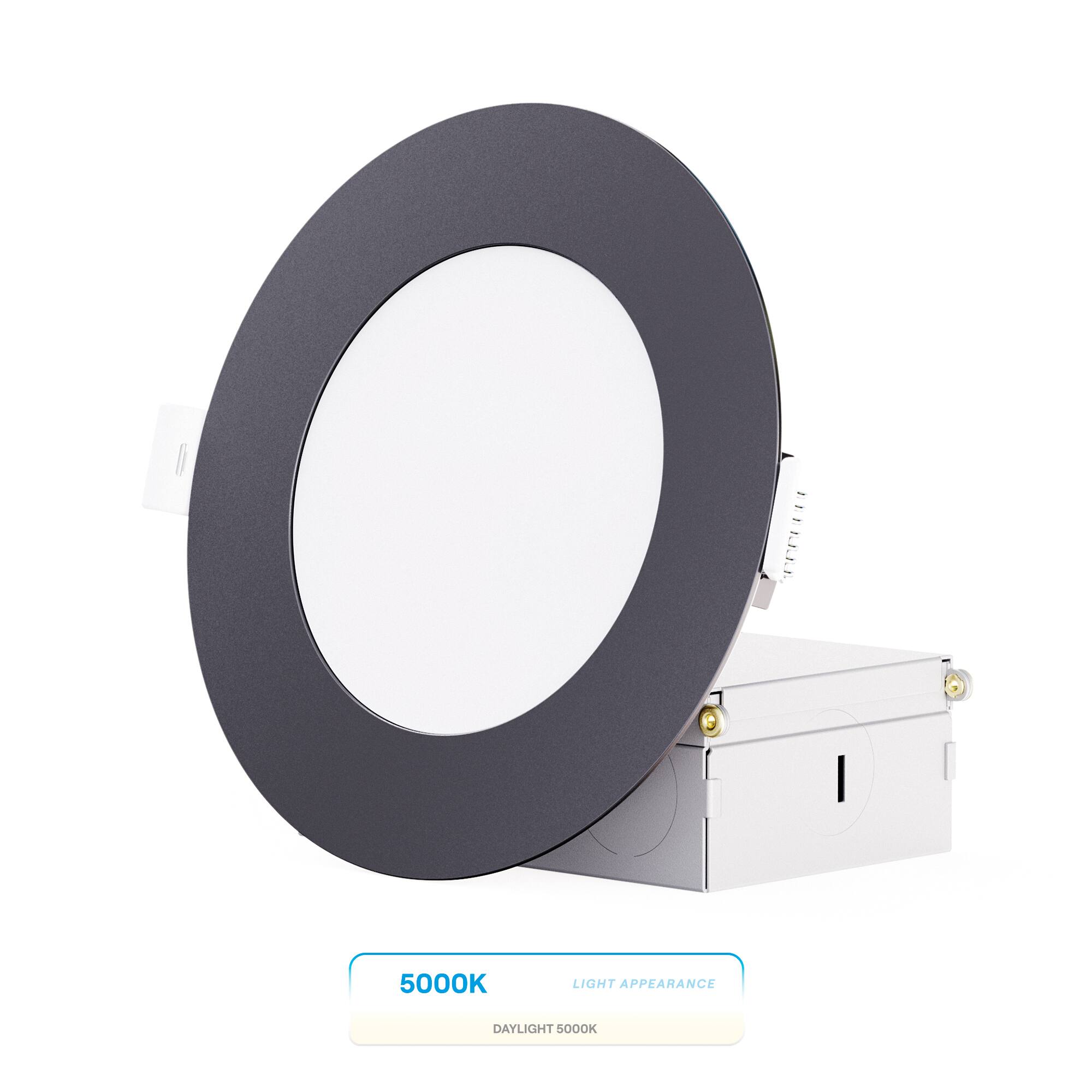 Infibrite - 4 In. Ultra-Thin Recessed LED Downlight 9W 750LM Daylight Wet Rated, Triac Dimmable Trim 12-Pack - Black price history on PriceWatchPro