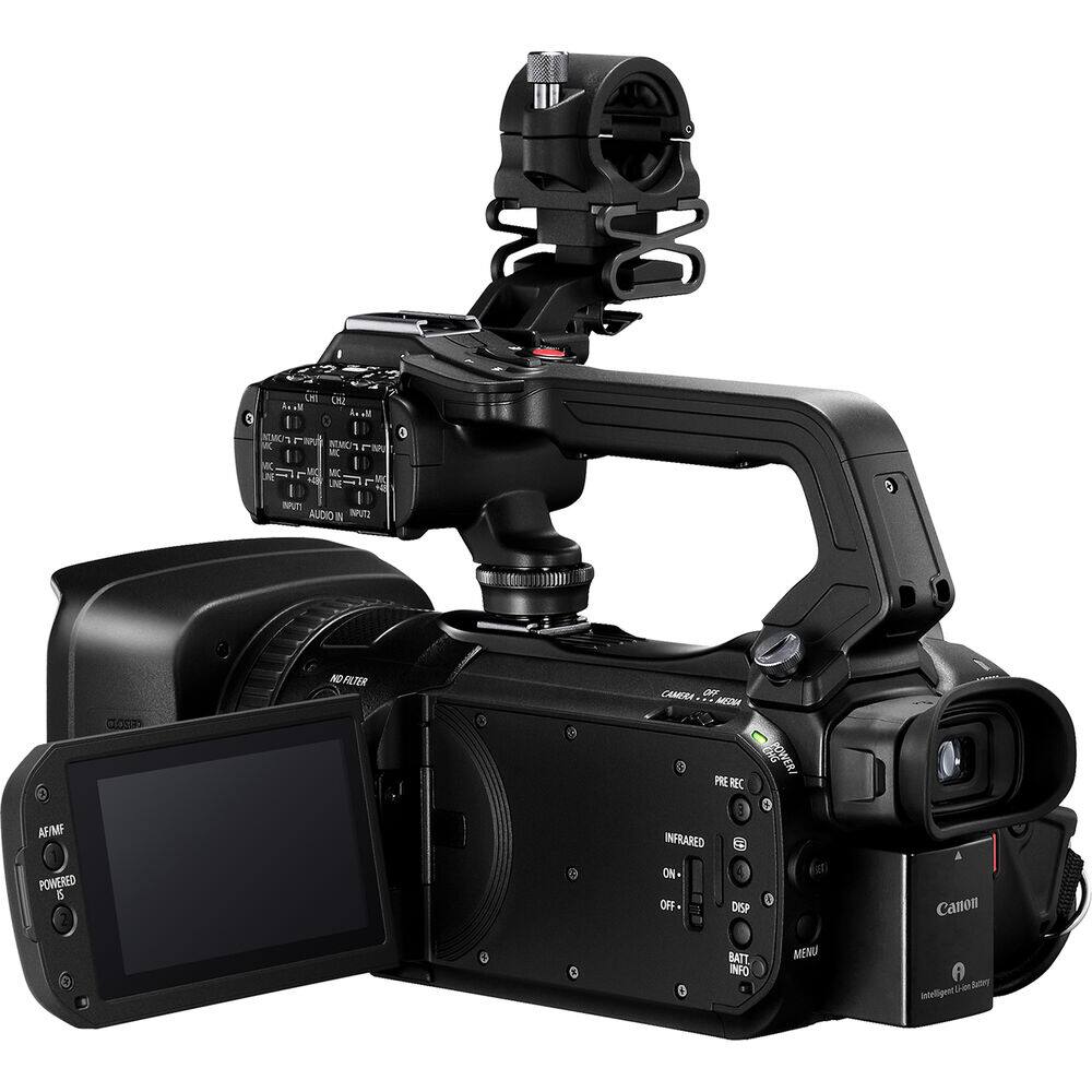 L 1 l 0 I M NTMC MC NC N M UNE I -U AUDIO IN NT2 0 ND-FILTER Canon AF/MF PRE REC E INFRARED ENG POWER! POWERED S ON OFF- DISP 0 Canon BATT INFO MEMU i Intelligent-ien-Sensor

- L 1 l 0 I M NTMC MC NC N M UNE I -U
- AUDIO IN NT2 0
- ND-FILTER
- Canon
- AF/MF
- PRE REC
- E
- INFRARED
- ENG
- POWER!
- POWERED
- S
- ON OFF-
- DISP 0
- Canon
- BATT INFO
- MEMU
- i Intelligent-ien-Sensor