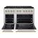 Angle. ZLINE - 48 in. Wide 8 Burner Autograph Paramount Dual Fuel Range with White and Bronze Accents (SDRSZ-WM-48-CB) - White.