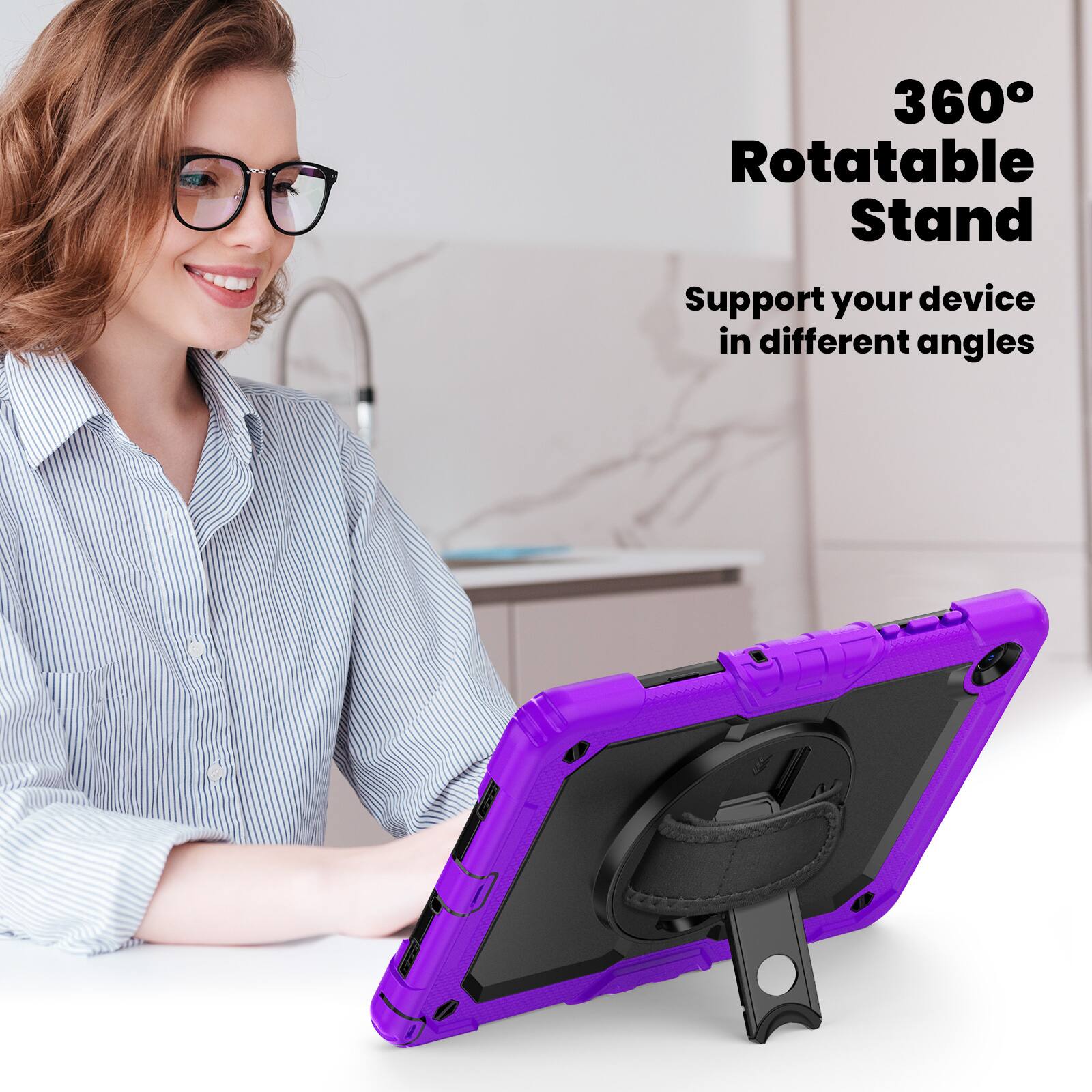 360° Rotatable Stand  
Support your device in different angles