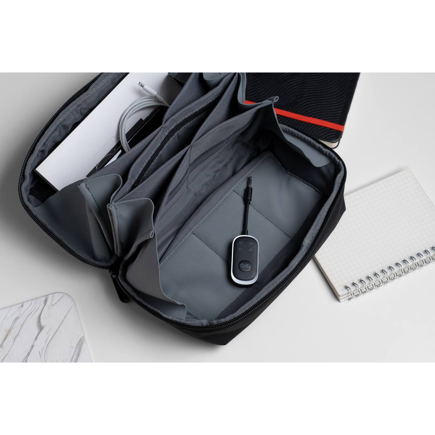 Alt View 1. Scapade - AirPro Dual-Bluetooth Transmitter for Headphones - Black.