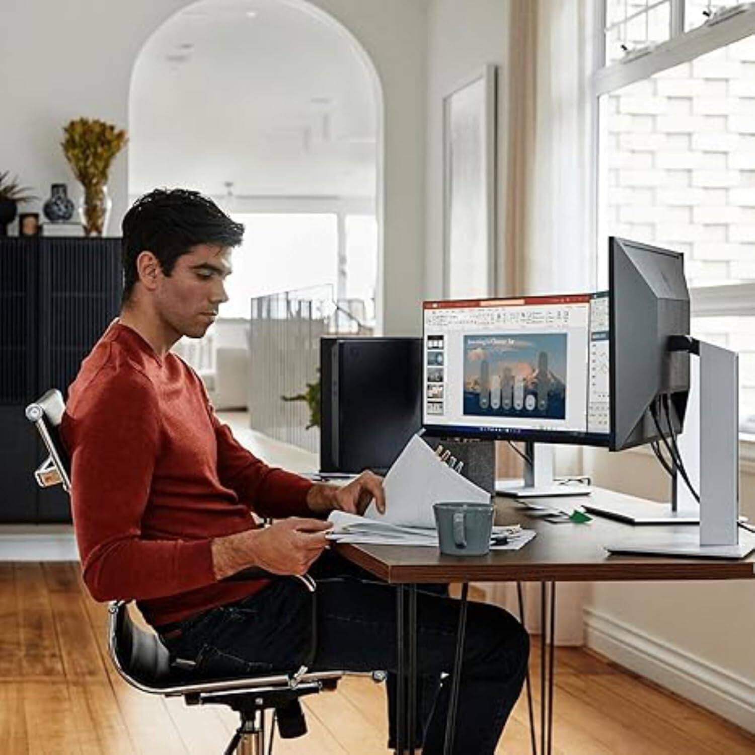 Alt View 3. HP - Elite 805 G9 SFF Business Desktop | AMD Ryzen 5, 6-Core CPU (Up to 5.0GHz) | 64GB DDR5 RAM, 2TB SSD - Black.