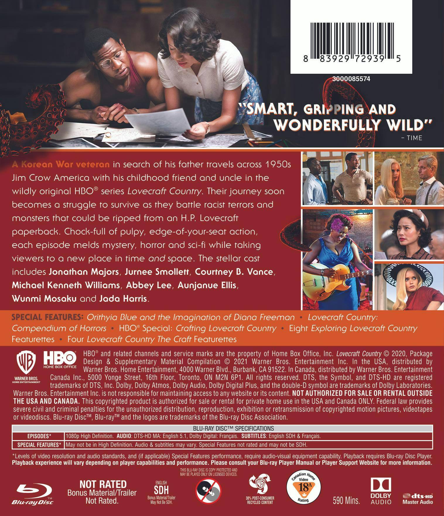 Back. Lovecraft Country: The Complete First Season (Box Set) [Blu-ray].