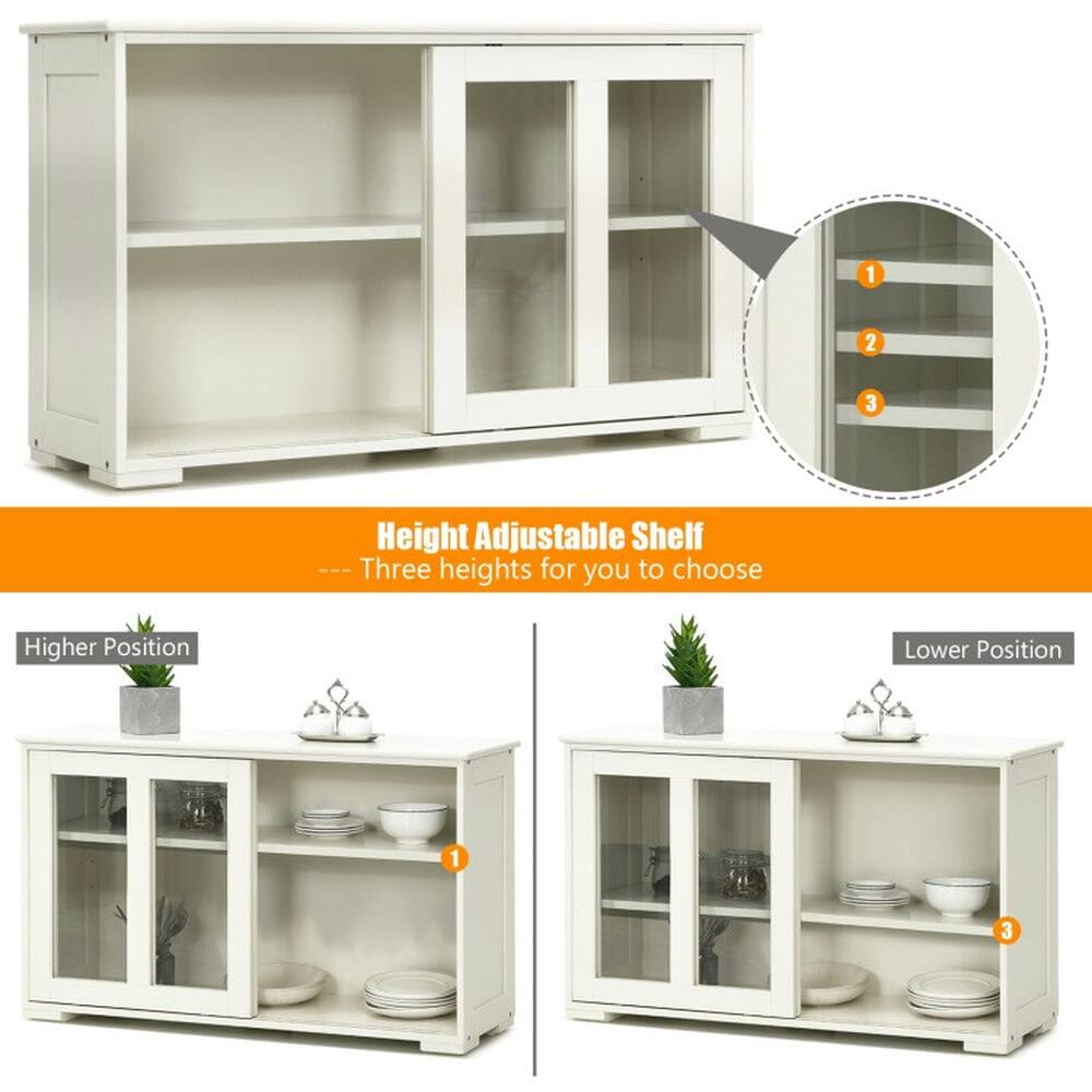 Height Adjustable Shelf  
--- Three heights for you to choose  

Higher Position  
Lower Position  

1  
2  
3