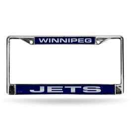 Rico Industries - Winnipeg Jets NHL Chrome Metal Laser Cut License Plate Frame - Multi
