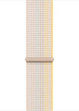 Apple - Watch Band - Sport Loop (45mm) - Starlight - Regular - Off-White