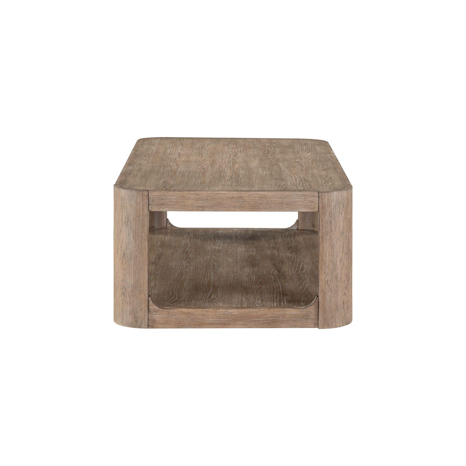 Alt View 1. Liberty Furniture Industries - Living Room Rectangular Cocktail Table with Wheels - Burnished Clay Oak Wood - Burnished Clay.