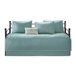 Gracie Mills - Shirley 6-Piece Reversible Daybed Cover Set - Blue