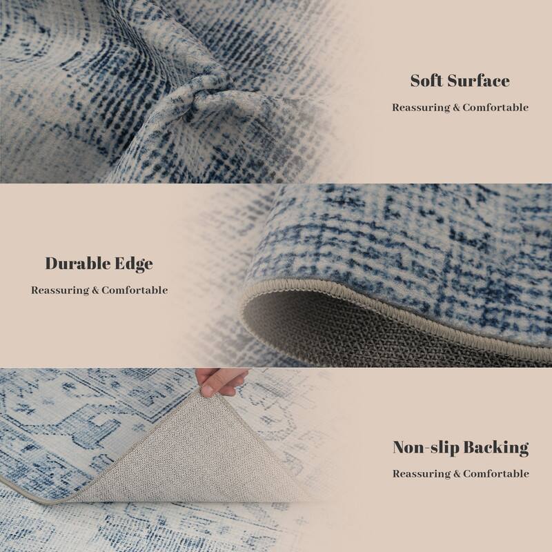 - Soft Surface  
  Reassuring & Comfortable

- Durable Edge  
  Reassuring & Comfortable

- Non-slip Backing  
  Reassuring & Comfortable