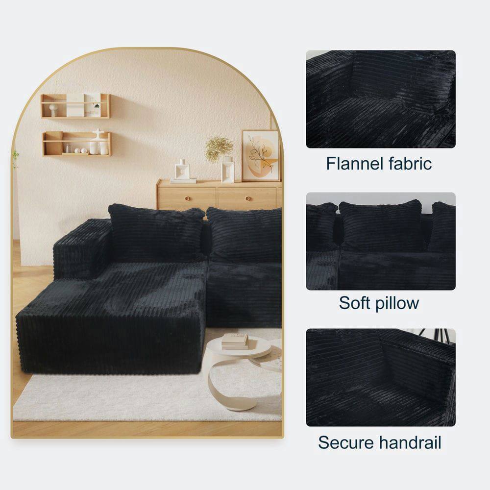 Flannel fabric  
Soft pillow  
Secure handrail