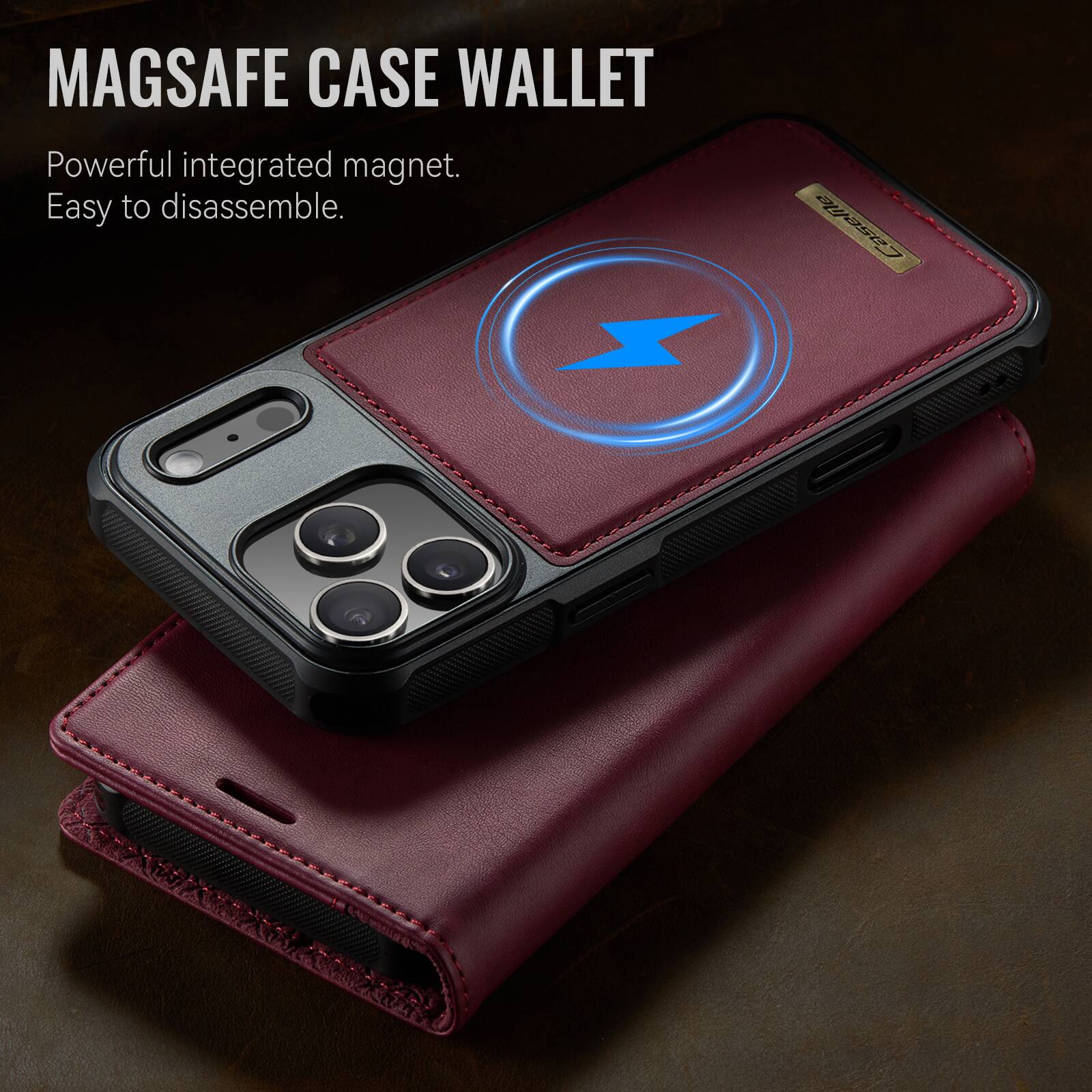 MAGSAFE CASE WALLET

Powerful integrated magnet.  
Easy to disassemble.
