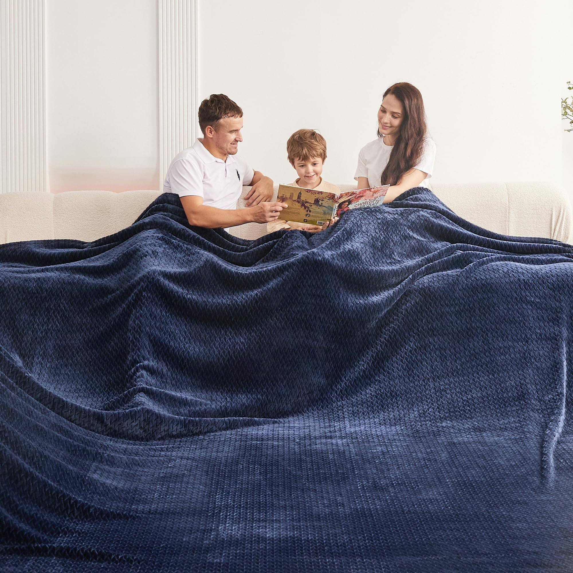 Navy Blue Leaf-120"x120"