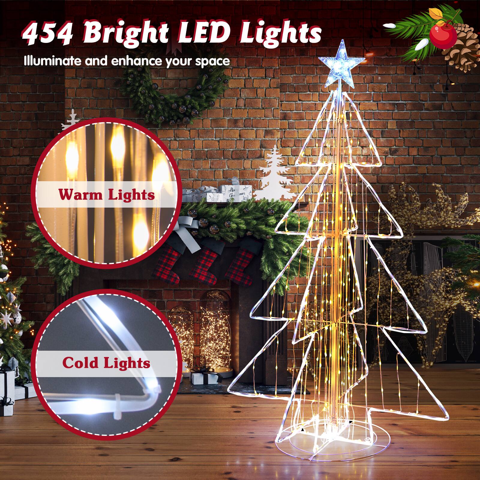 454 Bright LED Lights  
Illuminate and enhance your space  

Warm Lights  

Cold Lights