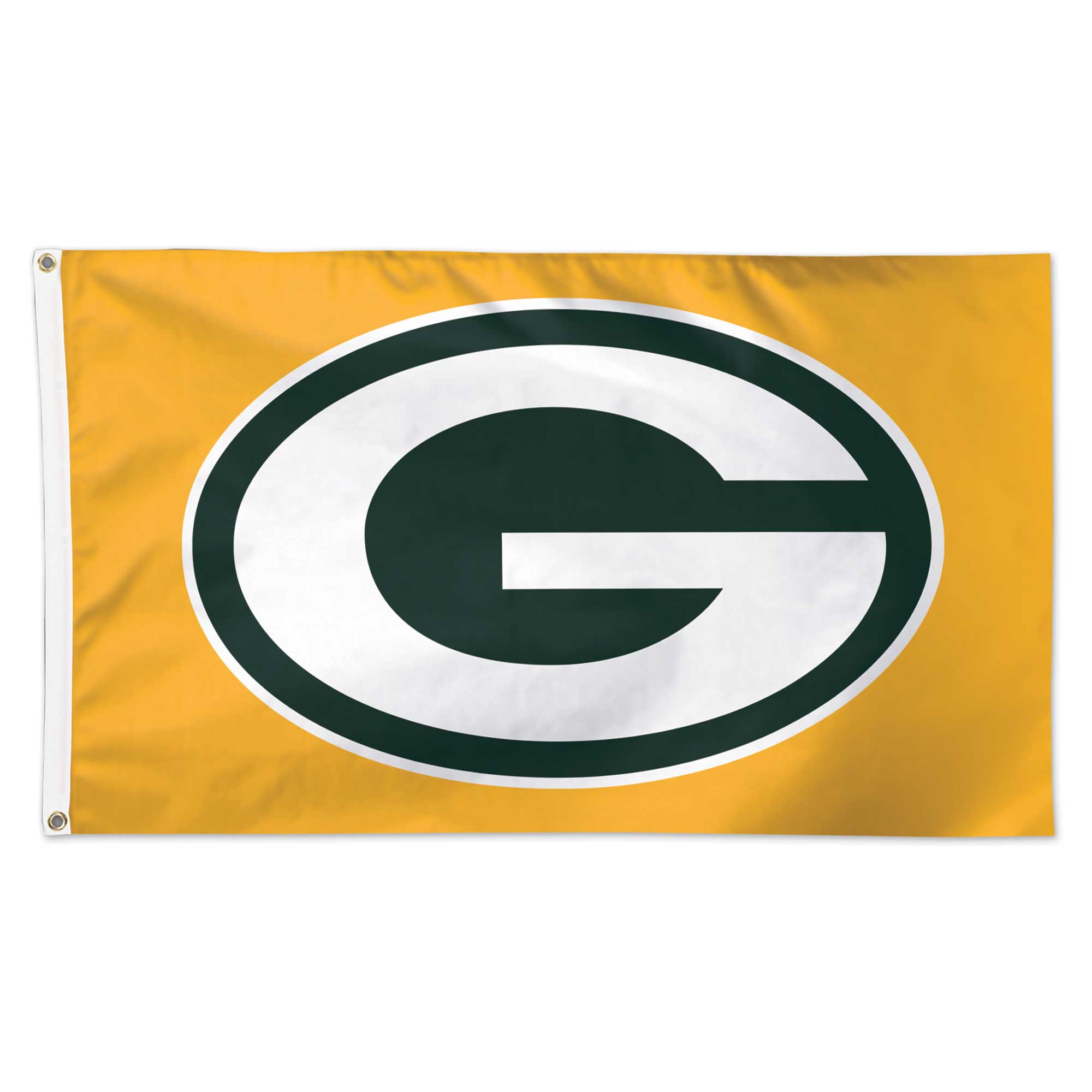 Front. WinCraft - Green Bay Packers One-Sided 3' x 5' Deluxe Flag - Multicolor.