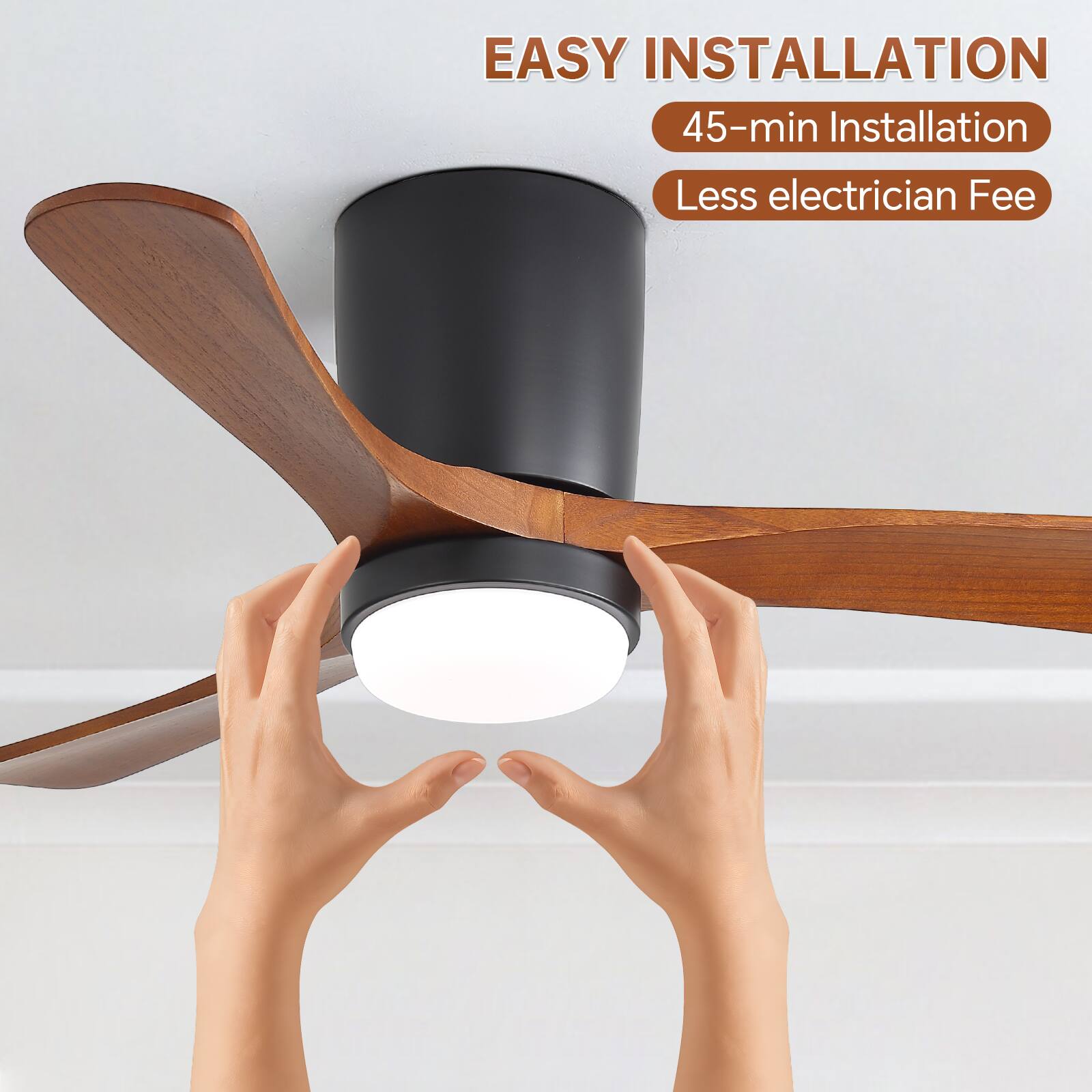 EASY INSTALLATION  
45-min Installation  
Less electrician Fee