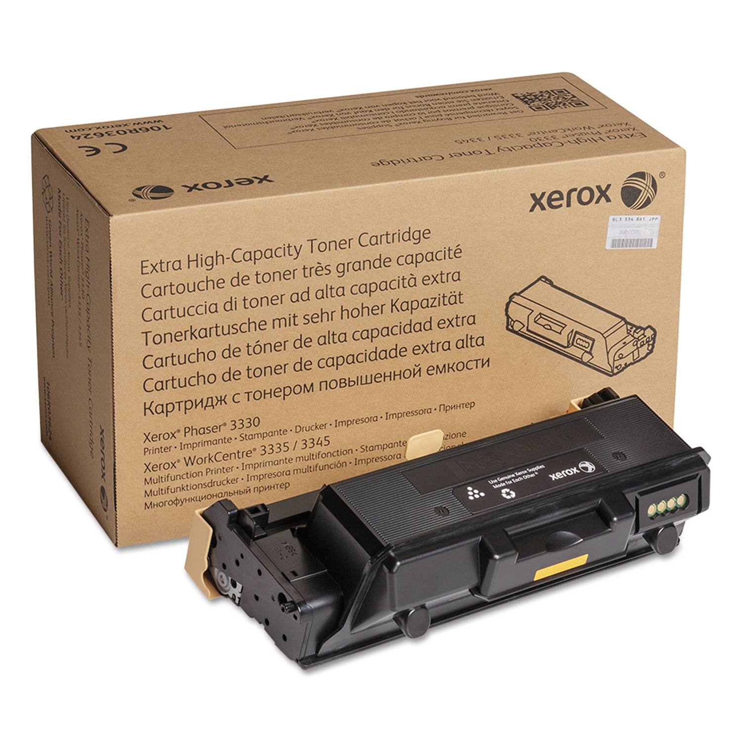 Sure, here is the corrected and grouped text:

---

**RCCE 20 106R03024 AAG HA V DI4 GEE SEEE QLE OI 3**

**Toner Cartridge**

**Extra High-Capacity Toner Cartridge**

**Cartouche de toner de grande capacité**

**Cartuccia di toner ad alta capacità**

**Tonerpatrone mit sehr hoher Kapazität**

**Cartucho de toner de alta capacidad**

**Картридж с тонером большой емкости**

**Xerox Phaser 3330**

**Xerox WorkCentre 3335 / 3345**

**Printer - Impresora - Imprimante - Stampante**

**Multifunction Printer - Impresora multifunción - Imprimante multifonction - Multifunktionsdrucker**

**Многофункциональный принтер**

**Xerox**

---