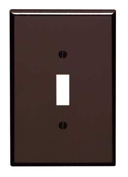 Leviton - 1 gang Thermoset Plastic Toggle Wall Plate 1 pk - Brown