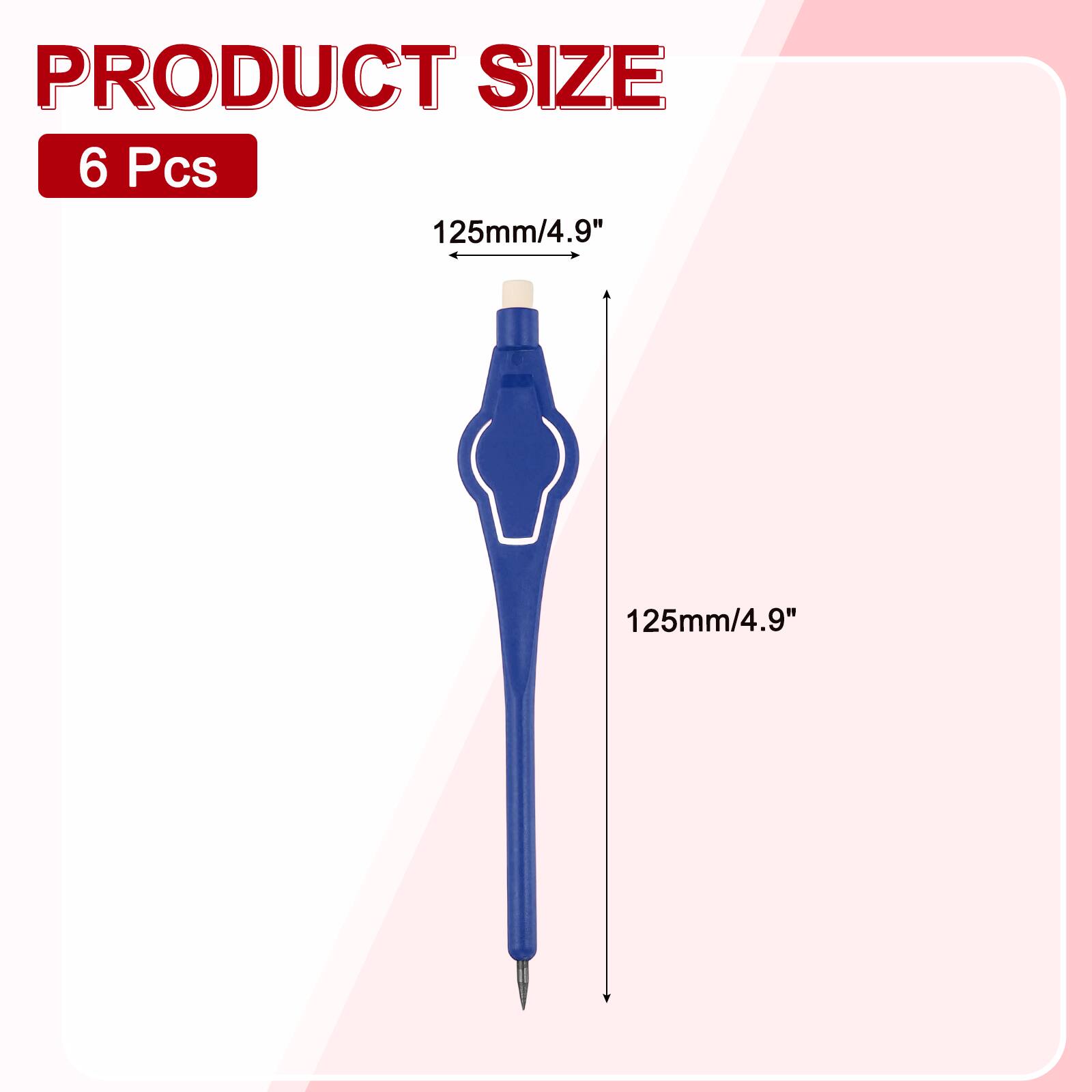 PRODUCT SIZE  
6 Pcs  
125mm/4.9"  
125mm/4.9"