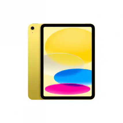 Front. Apple - 10.9-inch iPad 10th Generation (2022) Wi-Fi Only 64GB - Yellow.
