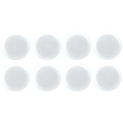 Front. Pyle - Pyle Home PDIC PRO Max Series 6.5'' Round Flush Mount Ceiling Speakers, 8 Pack - White.