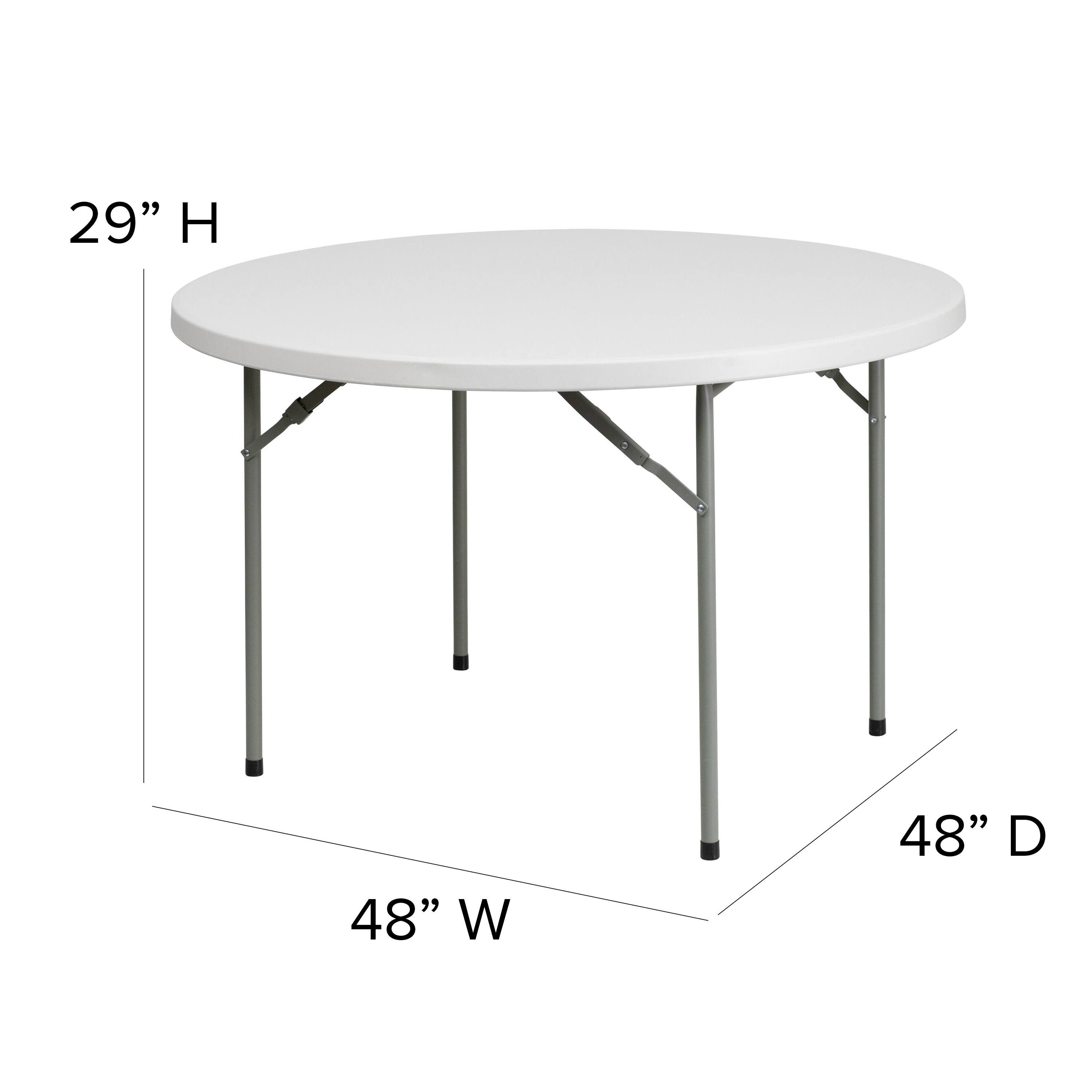 Alt View 12. Alamont Home - Kathryn 4-Foot Round Granite White Plastic Folding Table - Banquet / Event Folding Table - Granite White.