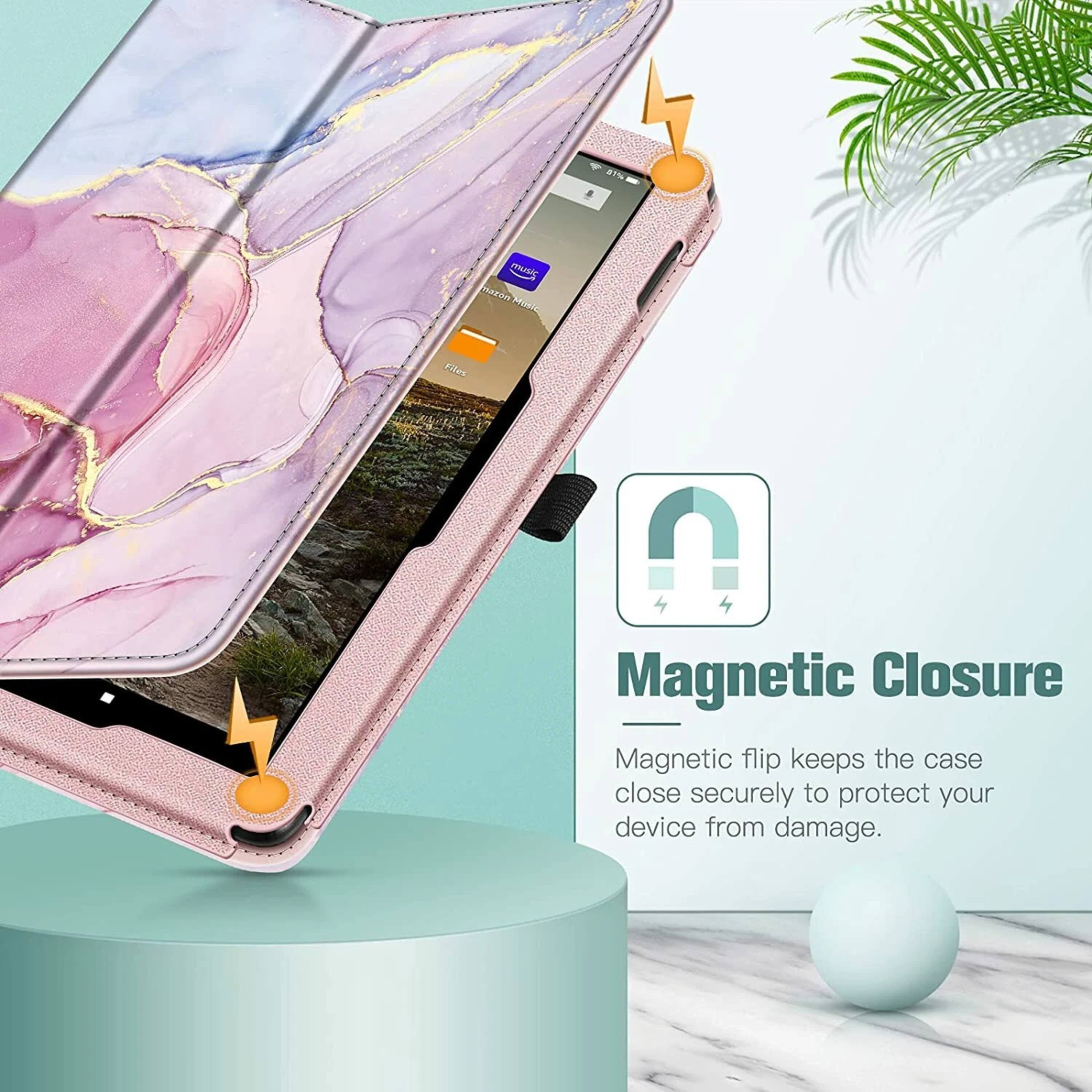 Magnetic Closure  
Magnetic flip keeps the case close securely to protect your device from damage.