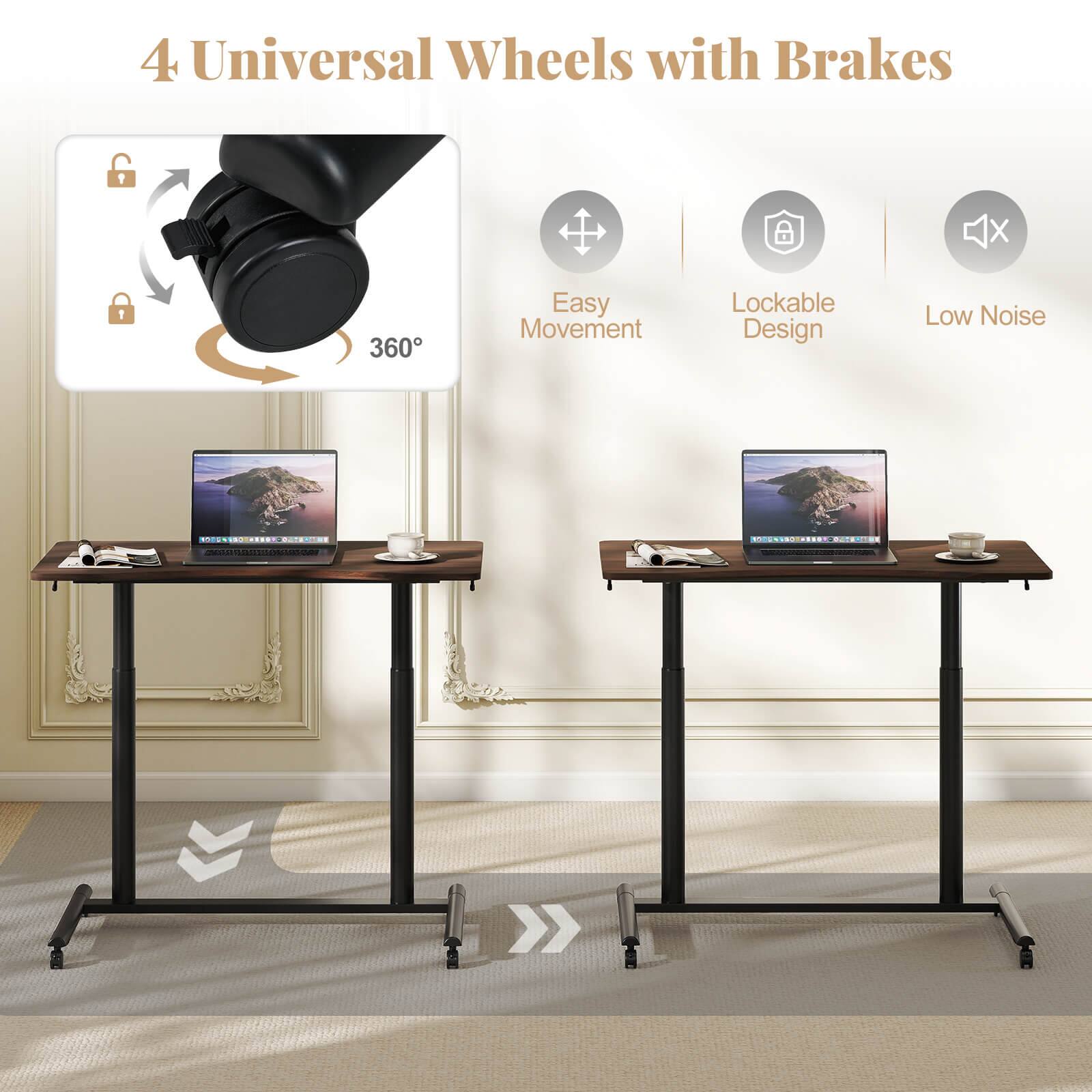4 Universal Wheels with Brakes

- 360° Easy Movement
- Lockable Design
- Low Noise