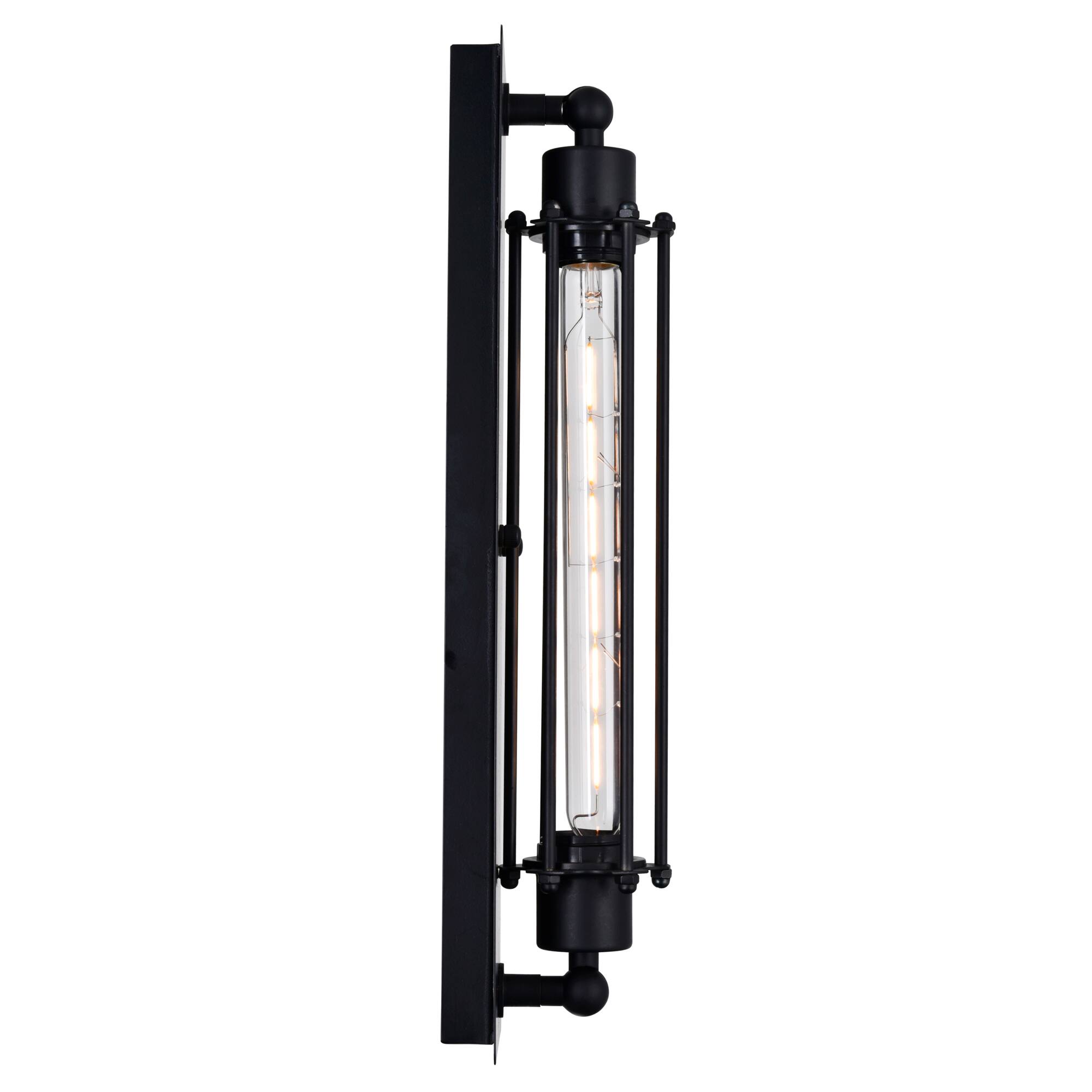 Left. CWI Lighting - Kiera 1 Light Wall Sconce With Black Finish - Black.