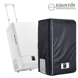 Equator - PFF 07 IC Rolling Fridge Freezer Portable Convertible Handle RV Car Cooler Camping w/ Adapter 0.7cf 12 DC 110V - White